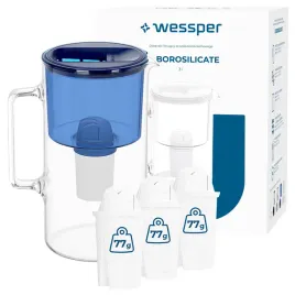 dzbanek-filtrujacy-szklany-wessper-d2-borosilicate-3l-4x-filtr-do-wody