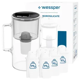 dzbanek-szklany-filtrujacy-wessper-d2-borosilicate-3l-6-filtr-aquaclassic