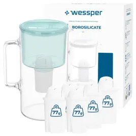 dzbanek-filtrujacy-szklany-wessper-d2-borosilicate-3l-6-filtr-aquaclassic