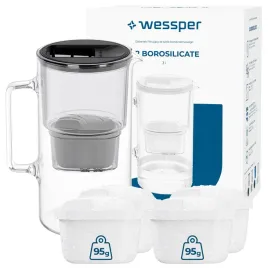 szklany-dzbanek-filtrujacy-wessper-d2-borosilicate-3l-czarny-5x-filtr