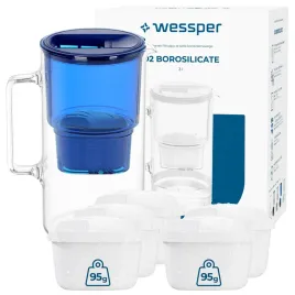 dzbanek-filtrujacy-szklany-wessper-d2-borosilicate-3l-6x-filtr-do-wody