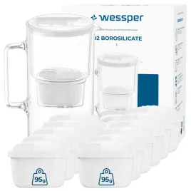 dzbanek-filtrujacy-szklany-wessper-d2-borosilicate-3l-12x-filtr-wody