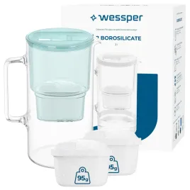szklany-dzbanek-filtrujacy-wessper-d2-borosilicate-3l-mietowy-3x-filtr