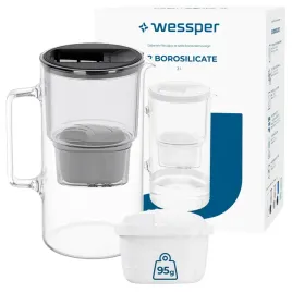 dzbanek-filtrujacy-szklany-wessper-d2-borosilicate-3l-czarny-2x-filtr