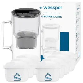 dzbanek-filtrujacy-szklany-wessper-d2-borosilicate-3l-8x-filtr-do-wody