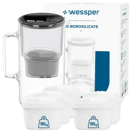 dzbanek-filtrujacy-szklany-wessper-d2-borosilicate-3l-6x-filtr-aquamax