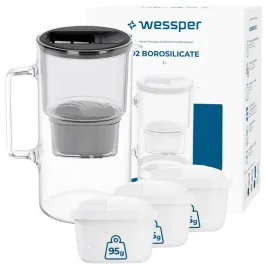 szklany-dzbanek-filtrujacy-wessper-d2-borosilicate-3l-czarny-4x-filtr