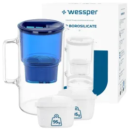 szklany-dzbanek-filtrujacy-wessper-d2-borosilicate-3l-niebieski-3x-filtr