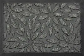 wycieraczka-kwiaty-liscie-plants-40x60-szara