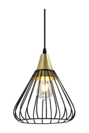 lampa-sufitowa-wiszaca-e27-tees-czarno-zloty-druciany-stozek-24cm-gtv-decor