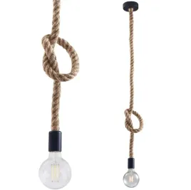 lampa-sufitowa-wiszaca-e27-rope-czarny-bezowy-metal-sznur-polux