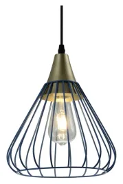 lampa-sufitowa-wiszaca-e27-tees-niebiesko-mosiezny-stozek-24cm-gtv-decor