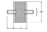 wibroizolator-poduszka-a-30-40-m8x23-stan-nowy