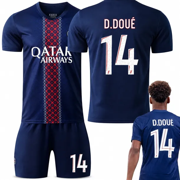 KOMPLET PIŁKARSKI KOSZULKA DESIRE DOUE PSG PARIS WSZYSTKIE ROZMIARY