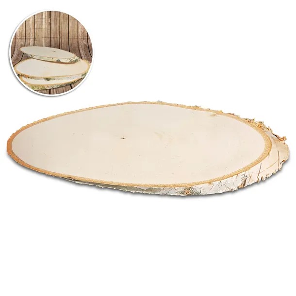 PLASTRY DREWNA BRZOZOWE Owale Dwustronnie Szlifowane 25-30 cm