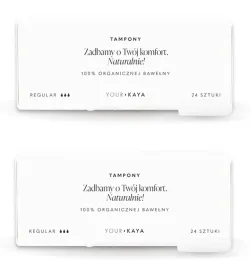 your-kaya-tampony-organiczne-regular-24-sztuk-x2-szt
