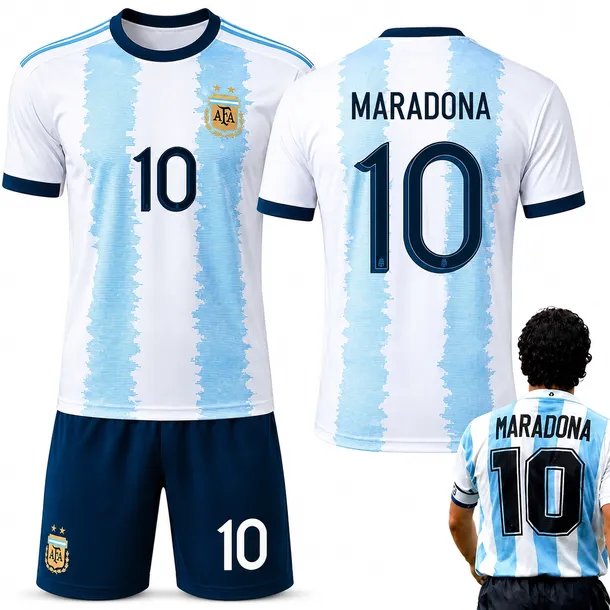 KOMPLET PIŁKARSKI KOSZULKA DIEGO MARADONA ARGENTYNA LEGENDA ROZMIARY