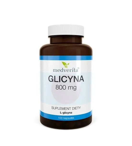 GLICYNA 800mg L-glicyna Aminokwas - 100 kapsułek
