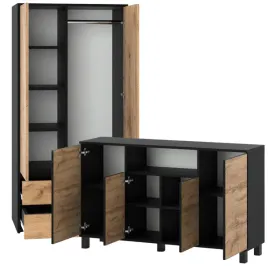 zestaw-szafa-90cm-komoda-140cm-garderoba-salon-przedpokoj-czarny-dab-wotan