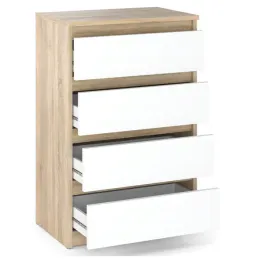 komoda-dab-sonoma-z-4-szufladami-60-cm-waska-wysoka-szafka-z-frontem-bialym