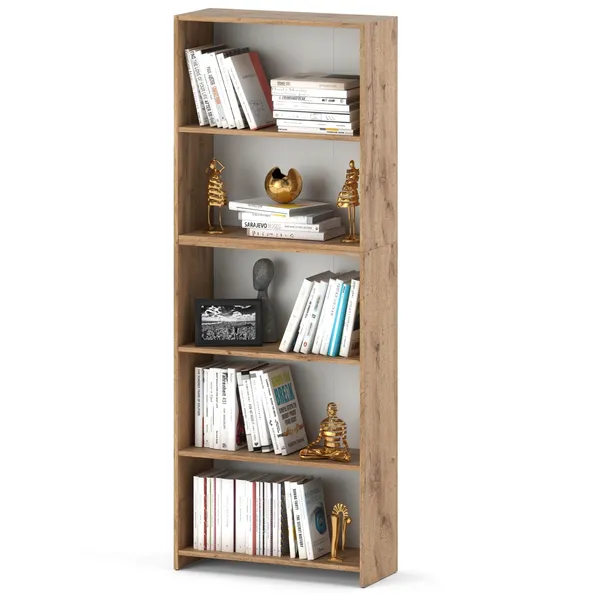 Regał Na Książki Zabawki Dąb Wotan 70 CM Szafka Słupek Loft Półka Drewniany