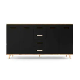 komoda-z-szufladami-180cm-czarna-dab-wotan-szafka-loft-do-salony-sypialni