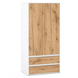 nowoczesna-szafa-garderoba-90cm-2d2sz-biala-wotan