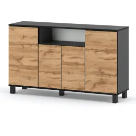komoda-szafka-140cm-szara-dab-wotan-loft-4-drzwi