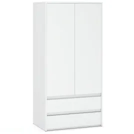 szafa-biala-dwudrzwiowa-z-2-szufladami-90-cm-garderoba-pojemna-nowoczesna