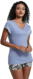 pizama-damska-komplet-koszulka-krotki-rekaw-spodenki-niebiesko-szara-xl