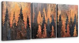 obraz-scienny-drewniana-rama-dekoracja-3-sztuki-50x70-cm-abstrakcyjny-las