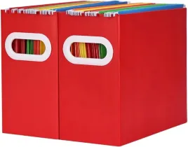 organizer-na-dokumenty-a4-pudelko-zestaw-2-sztuki-skladane-czerwone