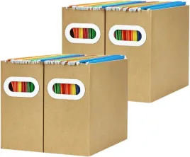 organizer-na-dokumenty-a4-pudelko-zestaw-4-sztuki-skladane-brazowe
