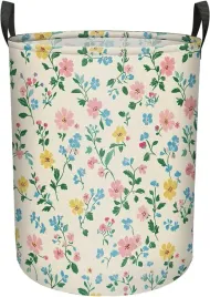 skladany-kosz-na-pranie-40x50-cm-worek-organizer-na-zabawki-bialy-w-kwiaty