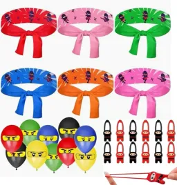 zestaw-dekoracji-na-urodziny-dziecka-motyw-ninja-opaski-balony-zabawki
