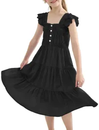 sukienka-letnia-dziewczeca-elegancka-z-bufiastymi-rekawami-8-9-lat-140-cm