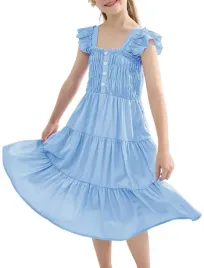 sukienka-letnia-dziewczeca-elegancka-z-bufiastymi-rekawami-10-11-lat-150-cm