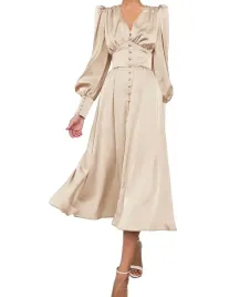 damska-sukienka-maxi-satynowa-elegancka-vintage-bufiaste-rekawy-bezowa-xs