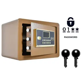 pancerny-domowy-sejf-z-zamkiem-elektronicznym-i-kluczem-25x35x25-cm-brazowy