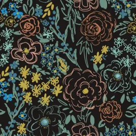 fiula-tapeta-samoprzylepna-czarna-kolorowe-kwiaty-wodoodporna-41x300-cm