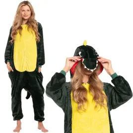 pizama-damska-kombinezon-kigurumi-onesie-dinozaur-zielony-165-175-cm-l