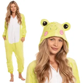 Zdjęcie produktu Piżama Damska Kombinezon Kigurumi Onesie Kostium Żaba Zielona 175-185 cm XL