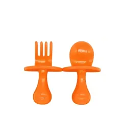 sztucce-dla-dzieci-lyzka-widelec-plastikowe-ergonomiczne-pomaranczowe