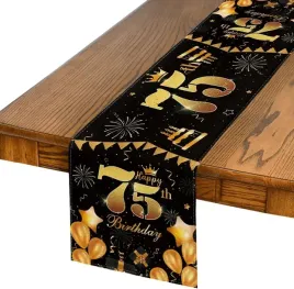 dekoracja-stolu-na-przyjecie-75-urodziny-czarny-zloty-40x140-cm