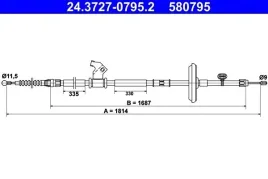 linka-hamulcowa-ate-chevrolet-cruze-opel-astra-j-1814mm