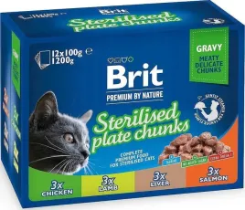 brit-cat-pouches-sterile-plate-1200g-12x100g