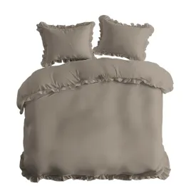 posciel-160x200-taupe-jednobarwna-z-falbanka-pure