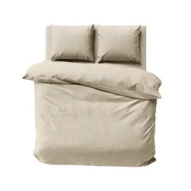 posciel-adamaszkowa-220x200-bezowa-piaskowa-jednobarwna-paski-1-cm-pure