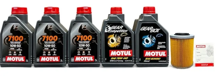 Zestaw serwisowy + FILTR QJ MOTOR SFA 600 1000 MOTUL + wlepka serwisowa