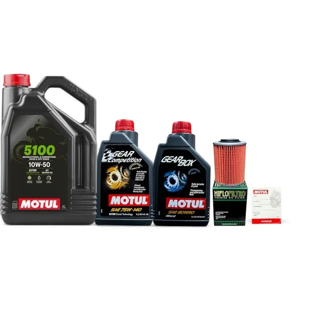 Zestaw serwisowy + FILTR HILFO QJ MOTOR SFA 600 1000 MOTUL + wlepka serwis.